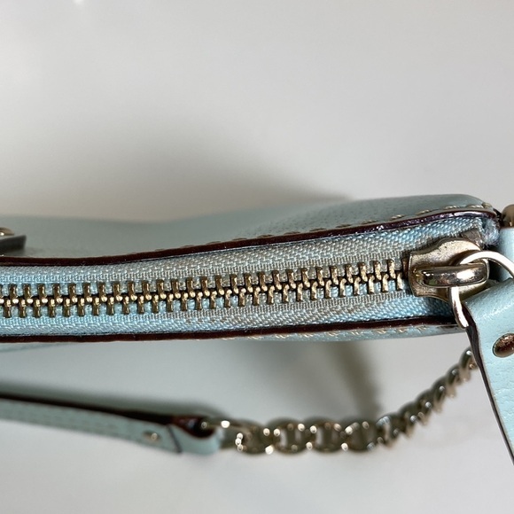 KATE Spade Wellesley Byrd Leather Chain‎ Shoulder Bag Purse Robins Egg - Picture 13 of 13